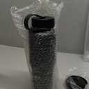 BUZIO 40oz Tumbler with Handle Straw Lid and Flex Lid, 40 oz Insulated Water Bottle Fits in Car Cup Holder, Double Wall Stainless Steel Travel Flask, Keeps Cold for 48 Hrs, Hot for 24 Hrs, Black