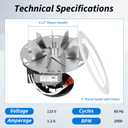 812-4400 Combustion Exhaust Blower Motor Compatible with PelPro PP130 PP60 PP70 PPC90 TSC90,Quadra-Fire Castile Santa Fe,Pleasant Hearth PH35PS,Heatilator EcoChoice PS35 Pellet Stoves