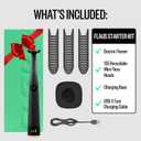 FLAUS Electric Flosser (Oprah's List, Shark Tank) 3 Speeds + 135 Refill Heads Variety Pack (Extra Strong Woven & Gentle Gliding) Water Flosser Alternative, Dentist Tooth Flossers Dental Floss Picks