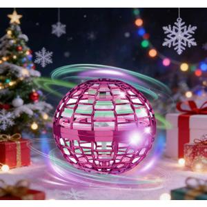 Flying Orb Ball Toys, 2025 Upgraded Toy, Hover Ball Boomerang Fly Fidget Spinner Hand Controlled Mini Drone Cosmic Globe Spinning Cool Toys for 6 7 8 9 10+ Year Old Boys Girls Teens (Purple)