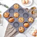 3 Pack 12 Cups Silicone Muffin Pan,Nonstick Regular Silicone Cupcake Pan, For Making Muffin Cakes, Tart and Bread