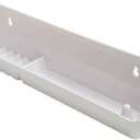 11" Kitchen Sink Front Tip-Out Accessory Trays with Mounting Screws, White, 2 Pack (Conventional Open Tray and Accessory Tray with Ring Holder and Soap Dish) Hinges are Not Included