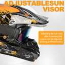 Yesmotor Youth Kids Motocross Helmet Full Face Motorcycle Dirt Bike Off-Road Mountain Bike BMX MX ATV Helmet with(Gloves Goggles Mask) 4Pcs Set - DOT Approved (Orange,L)