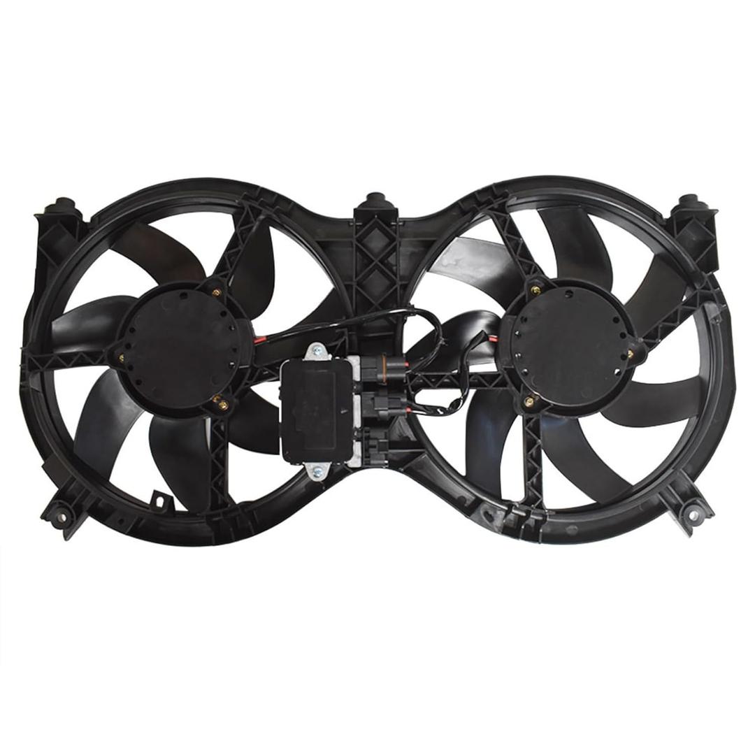 GXYWADY Dual Radiator Fan with Control Module Replacement for NI3115149 X35621586 Replacement for JX35 2013 Replacement for QX60 2014-2019 Replacement for Pathfinder 2013-2017
