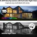 No WiFi Security Camera, 4G LTE Cellular Security Camera, 2K Solar Cellular Cam HD Dual Lens 360° Pan Tilt, Color Night Vision, PIR Motion Detection, IP66 Waterproof Installed SIM