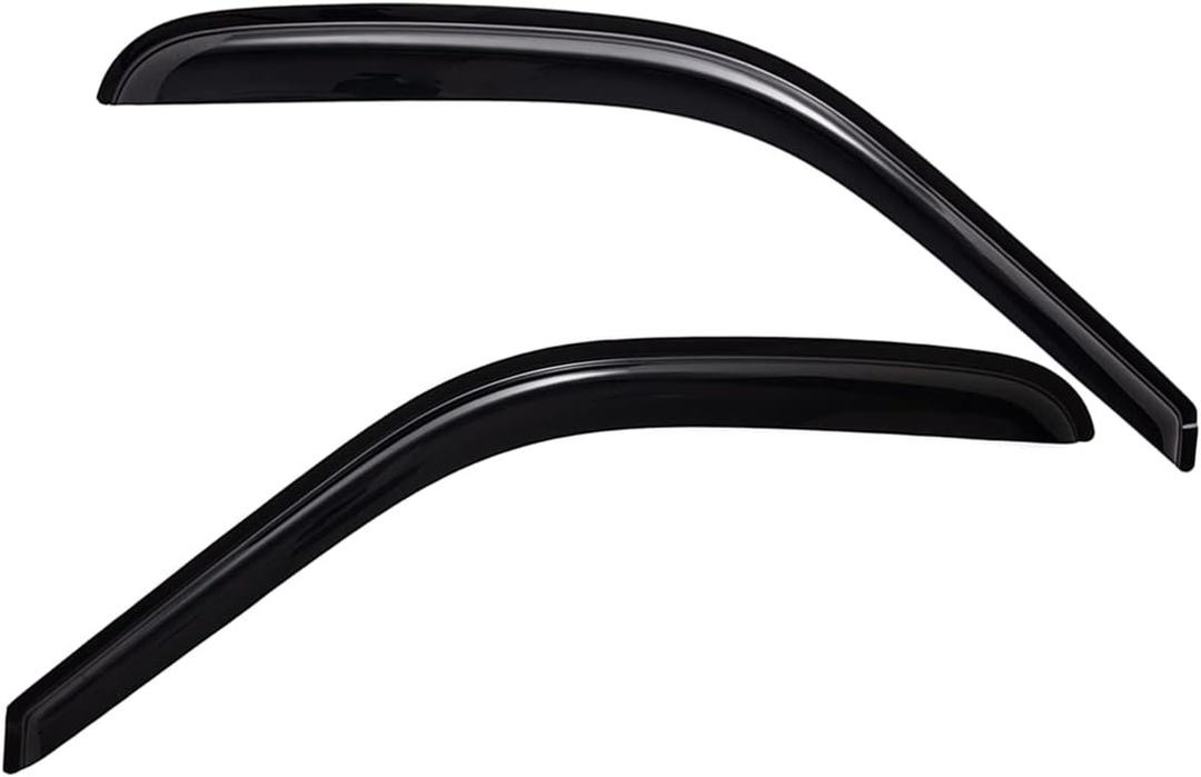 Lightronic Extra Durable Tape-on Window Visor, Fits 1988-1998 Chevrolet & GMC C/K 1500, 2500, 3500 Regular/Extended Cab, 1992-1999 Tahoe & Yukon, 1992-1994 Blazer (NOT Fit S10 Blazer), Smoke, 2-Pcs