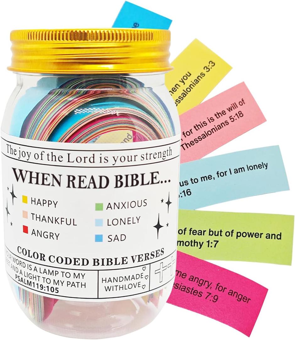 Bible Verse Hope & Prayer Jar - Creative Christmas Stocking Stuffer & Gift for Christian Women, Men, Mom, Dad. Ideal for Birthday, Valentine's Day (Unboxed)