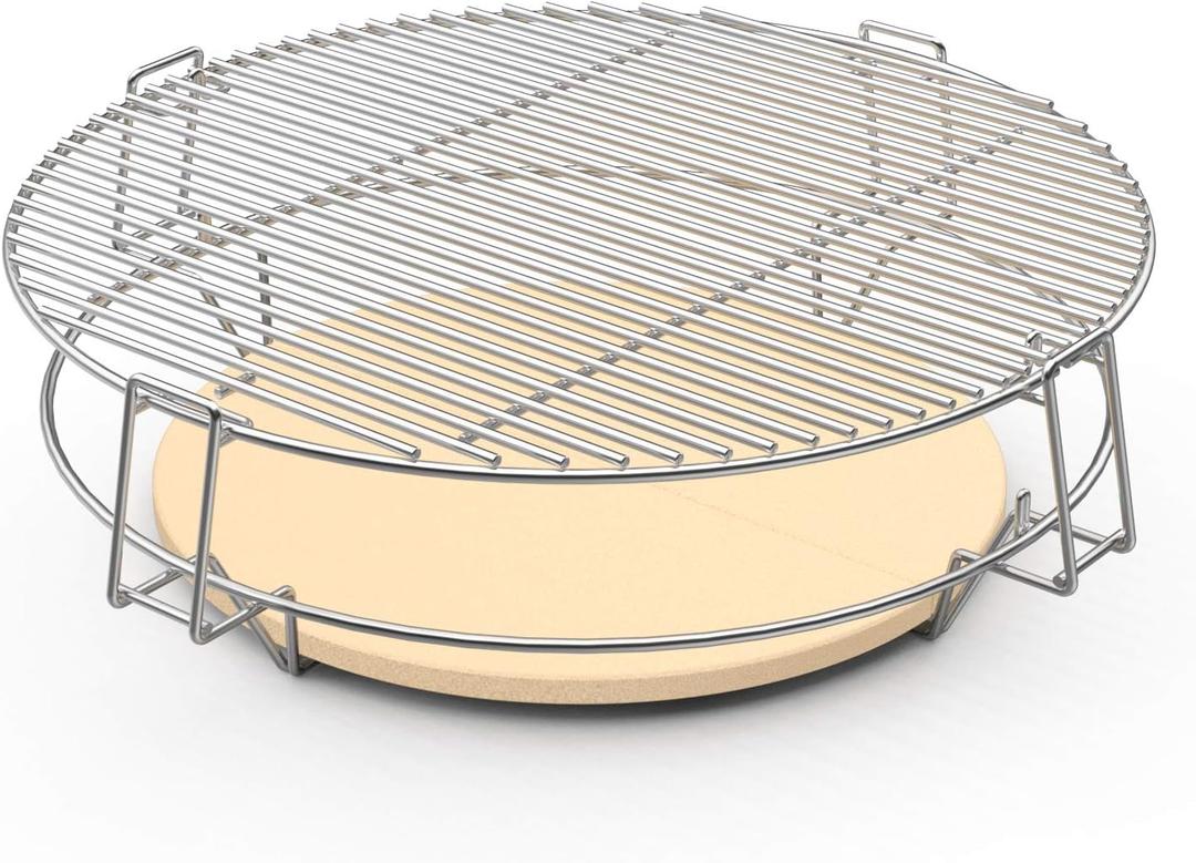 only fire Barbecue Cooking Grate System Grilling Accessory for Weber 22" Kettle Grill and Other Similar Size Kettle Grills