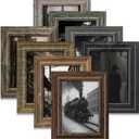4x6 Picture Frames Set of 8,Classic American Vintage Rustic Farmhouse Style Photo Frames, High Definition Real Glass,for Tabletop or Wall Hanging