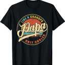 PAPA Like A Grandpa Only Cooler Funny Dad Papa Grandfather T-Shirt 5XL