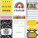 4 Pack Teacher Sticky Note Pads Set Teacher Appreciation Gifts Staff Employee Bulk School Classroom Supplies Must Haves Post Lists Back to School Gifts for Women Men