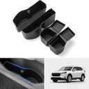 Shademax 4PCS Car Door Tray Organizer for Honda CRV CR-V Accessories 2023 2024 2025 2026 Car Front and Rear Door Slot Pocket Tray Organizer CRV Door Side Storage Box TPE Material Black