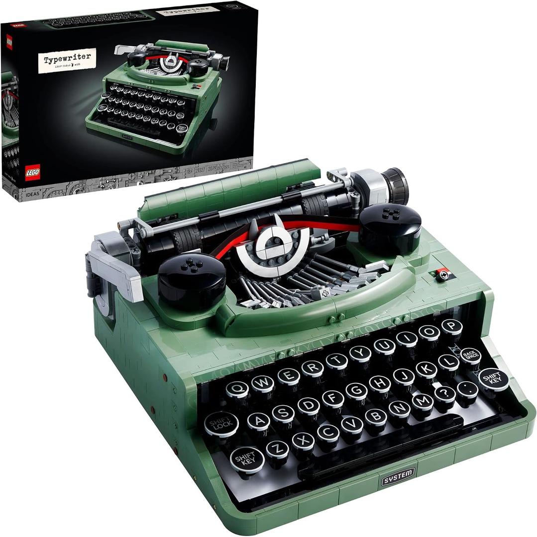 LEGO Ideas Typewriter 21327 Building Set for Adults, Collectible Retro Display Model, Creative Hobbies Unique Gift Idea, One Size
