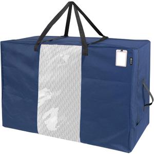 Folding Mattress Storage Bag - Durable Carry Case Fits for Tri-Fold Up to 6 inches Twin Mattress, Navy