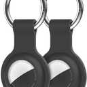 Compatible with AirTag Holder Case Keychain 2 Pack,Silicone for Air Tags Key Chain Ring Case Cover for Air Tag Holder GPS Tracker Item Air Tags Finders Accessories Air Tagholder for Kids,Bags,Luggages