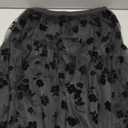 Reaowazo Skirts for Women Midi Long Length Dressy Casual Trendy Summer Tulle A-Line Floral High Waist Skirt Black L-XL