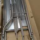 Over The Washer and Dryer Storage Shelf, 3 Tier Laundry Room Metal Drying Rack with Towels Hangers, Space Saver Organizer for Hanging Clothes and Towels (Stainless Steel RA1)