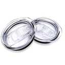 XccMe 20oz Skinny Tumbler Replacement Lids 2 Pack,Spill Proof Splash Resistant Silicone Sliding Covers,Straw Friendly, BPA Free