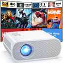 HOMPOW Projector, Native 1080P Full HD Bluetooth Projector with Speaker, 9500 Lumens Outdoor Portable Movie Mini Projector Compatible with Laptop, Smartphone, TV Stick, Xbox, PS5