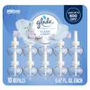 Glade PlugIns Refills Air Freshener, Scented and Essential Oils for Home and Bathroom, Clean Linen, 6.7 Fl Oz, 10 Count (Packaging May Vary)