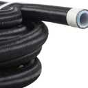 3/8 Fuel Line Hose 6AN 20FT PTFE Teflon E85 Ethanol Fuel Injection line Braided Stainless Steel EFI LS for All Oil Gas Fuel fuel Lube Alcohol Ethanol Coolant Black