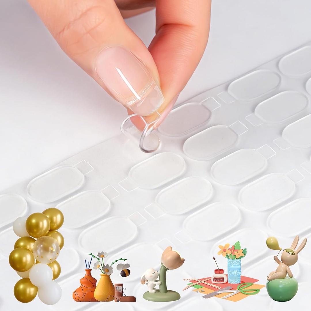 2 x Versatile Double-Sided Adhesive dots, Ideal for Making Posters, car Toys, DIY Crafts, Decorations, Party Balloons, and More. (200, 0.31 * 0.51IN)