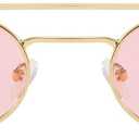 Vintage Retro Oval Sunglasses for Women 90s Y2K Trendy Sun Glasses Sunnies Sunnies (Pink)