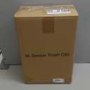 Yatmung 2-Pack - Automatic Trash Cans Touchless Motion Sensor Bathroom Trash Can - Waste Basket for Bedroom, Home Offices, Small Spaces - Compact Smart Garbage Can with Lid - Black with Gold Edge