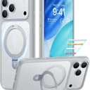 TORRAS Ostand for iPhone 17 Pro Case Magnetic, Fit for MagSafe, 4X Military Drop Protection, Camera Control, Slim Phone Case for iPhone 17 Pro with Kickstand, Translucent Matte Cover 6.3", Silver Gray