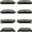 Front Rear Ceramic Brake Pads 8 Pieces Set fit for 2004-2008 ford F-150,for 2006-2008 Lincoln Mark LT