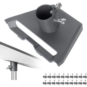 Pipe Adapter Mount for Starlink Gen 3, Compatible with 1-1.5'' Pipe, Starlink V3 Dish Heavy Duty Roof Pole Mounting Kit Connectors, Thickened Pole Mount Adapter Kit Accessories, Easy Installation Black