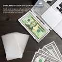 400 Pcs Clear Plastic Paper Money Sleeves Holder with Storage Box, Bill Protector Slab Holder for Collectors,Bill, Banknotes,Banknote, Stamp