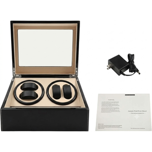 Watch Winder, Watch Rotating Display Case,4 Automatic Watch Winder with 6 Storage Case