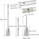 Boat Oars, 2Pcs Oars for Row Boat of Oars 51.97" Long with Oar Locks, Split Shaft Aluminum Oars Canoe Kayak for Inflatable Boat Rubber Dinghy Water Marine Sports