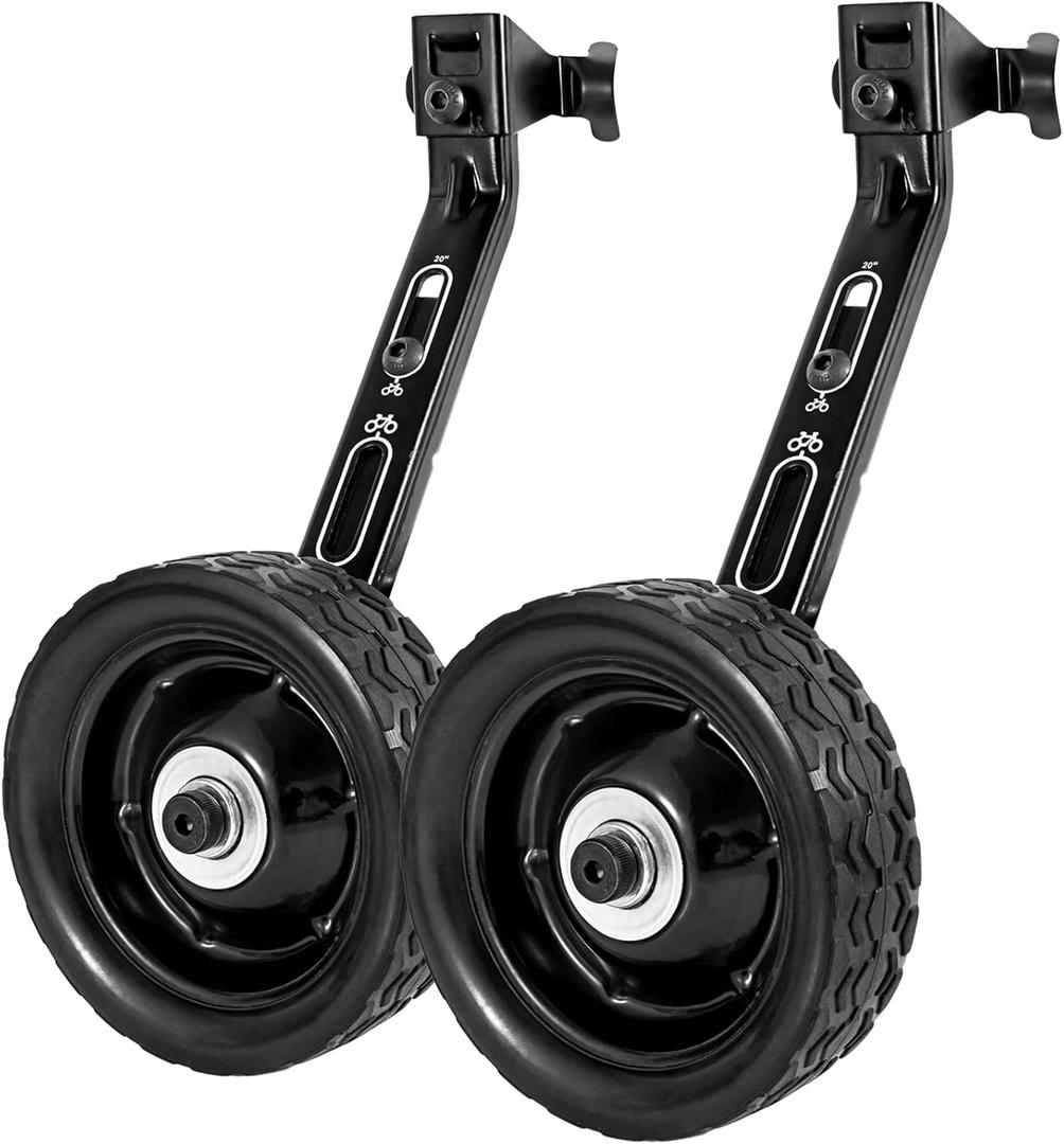 MOSHAY Roll Over Image to Zoom in Bicycle Training Wheels Fits 16 18 20 22 24 inch Variable Bike (black2)