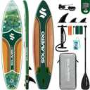 SOLAVERO 11' Inflatable Stand Up Paddle Board, SUP Board with Anti-Slip EVA Deck & Premium Accessories, Blow Up Paddle for Adults of All Skill Levels, 500LB Capacity Suitable for Sea and Lakes