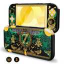 DLseego Protective Case for Switch Lite Version, Hard Shell Cute Cover Case for Games Accessories with 2PCS Thumb Grips Caps - Golden Sword