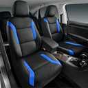 Skechers Memory Foam Car Seat Covers, Air Cool Mesh Thick Seat Covers,Car Seat Covers Front Seats Airbag Compatible, Automotive Comfort & Protection for Most Cars, Vans,Trucks, SUVs,Blue