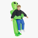 Morph Kids Inflatable Alien Costume, Blow Up Alien Outfit for Children, Halloween Costumes for Kids, One Size