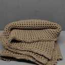 Waffle Runner Rug Bathroom, Long Boho Bathroom Rugs Non Slip Washable Super Absorbent Quick Dry Farmhouse Bath Decor, 60"x24" / 5'x2' Khaki