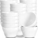 Patelai 18 Pack 8 oz Porcelain Bowls Porcelain Broth Cups, Small Dessert Bowls, Soup and Dip Bowls for Ice Cream, Desserts, Soups, Side Dishes, Salads, Cereal, Rice Microwave Dishwasher Safe, White