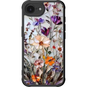 DEENAKIN for iPhone 16e Case Cute, Translucent Matte Floral Cover | Compatible with Magsafe,Trendy Aesthetic Cool Retro Western Coquette Protective Slim Phone Cover for Women Girls