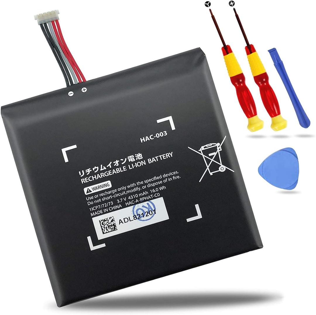 Switch Battery Replacement, HAC-003 Internal Battery Pack Replacement for Nintendo Switch Game Console HAC-001 [3.7V 4310mAh 16Wh]