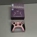 BRHE Wireless Switch Pro Controller Compatible with Nintendo Switch/Lite/OLED/Switch 2, Windows PC, iOS, and Android - Programmable, Vibrating, Turbo, and Wakeup with 2 Thumb Caps Included (pink)