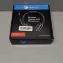 Wireless Headset with Mic for Work, Bluetooth Headphones with Microphone Noise Canceling & USB Dongle, Handsfree 26+ Hours Battery & Mute Button, for Office/Call Center/Laptop/MS Teams/Conference