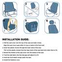 GIANT PANDA 2 Pcs Front 3D Air Mesh Car Seat Cover Custom Fit Ford F150 F250 F350 F450 SuperCrew/Crew Cab Pickup Trucks,Breathable Cooling Seat Protector with Composite Sponge Inside(Gray)
