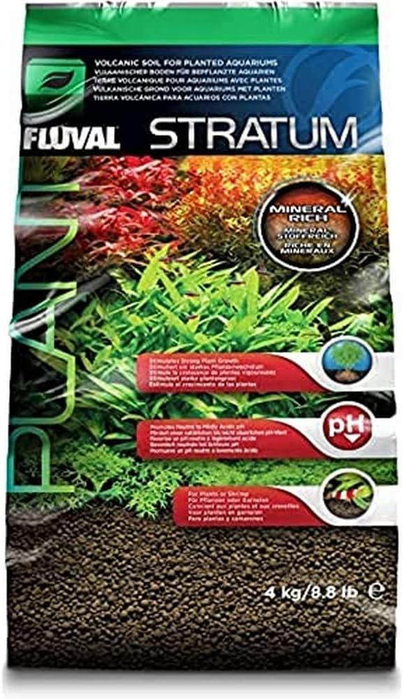 Fluval 12694 Plant and Shrimp Stratum for Freshwater Fish Tanks, 8.8 lbs.  Aquarium Substrate for Strong Plant Growth, Supports Neutral to Slightly Acidic pH