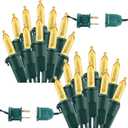 Brizled Christmas Lights Warm White, 2 Pack 33ft 100 LED Christmas String Lights, 120V UL Certified Connectable Xmas Tree Lighting Mini Xmas Light Set for Holiday Tree Home Party Indoor Outdoor Decor