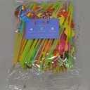 BLUE PANDA 100 Pack Tropical Hawaiian Drinking Straws for Cocktails & Margaritas - Hawaiian Summer Beach Party Straws & Supplies (6 Designs)