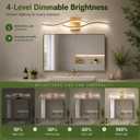 Modern Vanity Lights Dimmable Bathroom Light Fixtures Over Mirror Bathroom LED Vanity Light for Bathroom Living Room (Gold,39.37Inch,5500K)